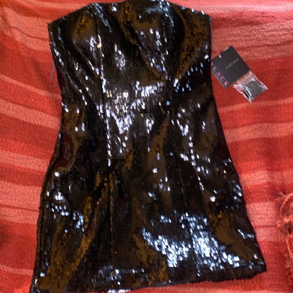 BLACK BY ALEXIA DESIGNS SEQUIN DRESS SZ 10 NEW WITH TAGS